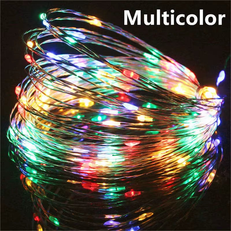 USB Led Fairy Lights Copper Wire String 20M 200LED Holiday Outdoor Lamp Garland for Christmas Tree Wedding Party Decoration