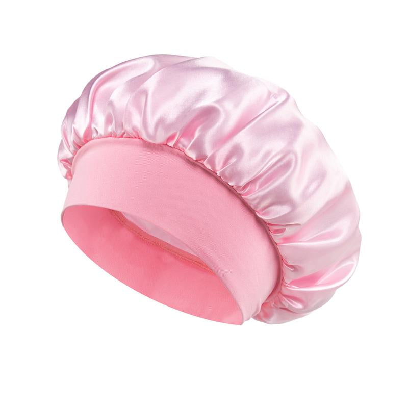 Luxury Satin Shower Cap with Adjustable Elastic Band