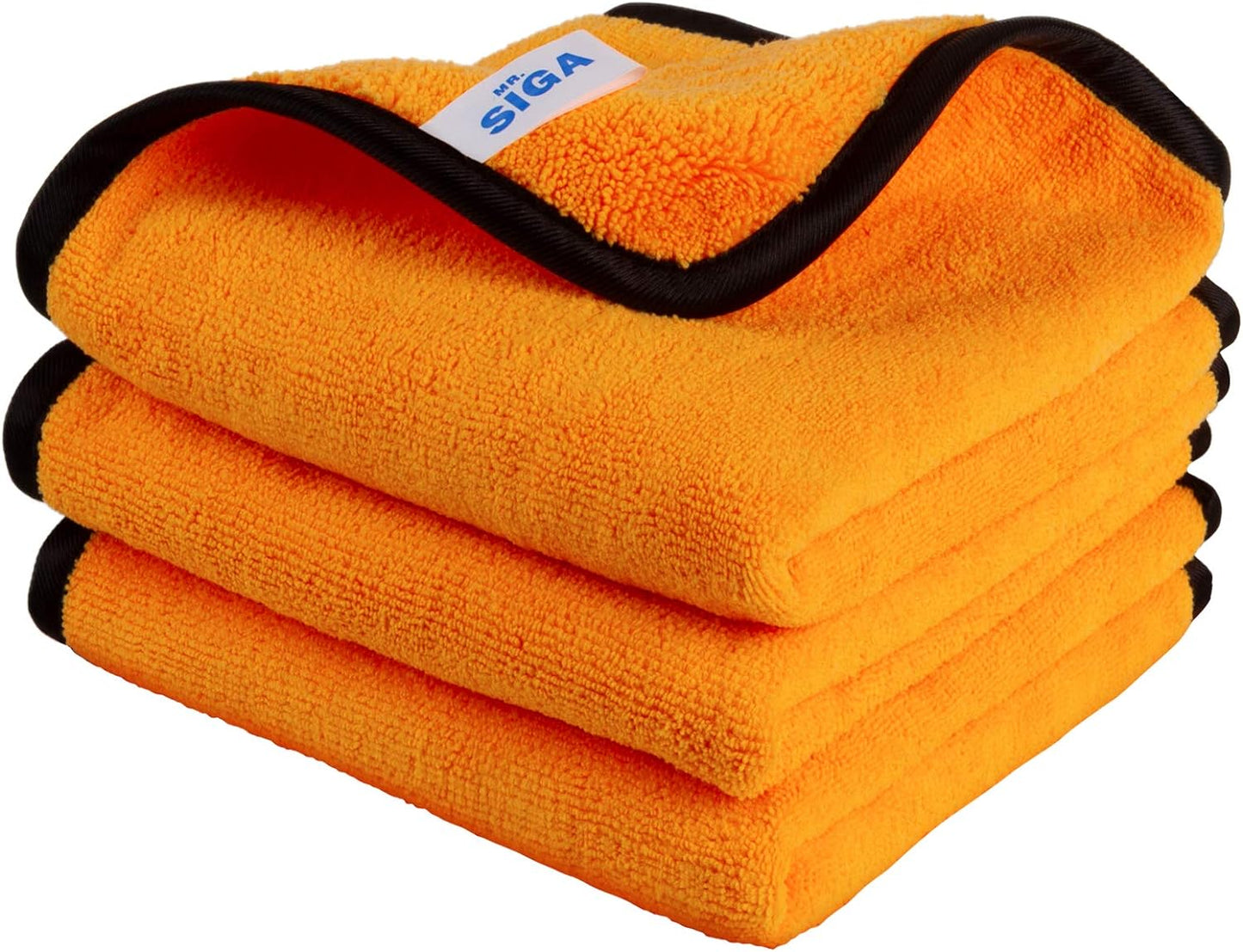 Professional Premium Microfiber Towels for Household Cleaning, Dual-Sided Car Washing and Detailing Towels, Gold, 15.7 X 23.6 Inch, 6 Pack