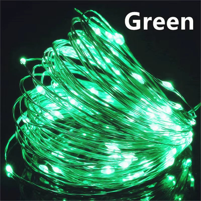USB Led Fairy Lights Copper Wire String 20M 200LED Holiday Outdoor Lamp Garland for Christmas Tree Wedding Party Decoration