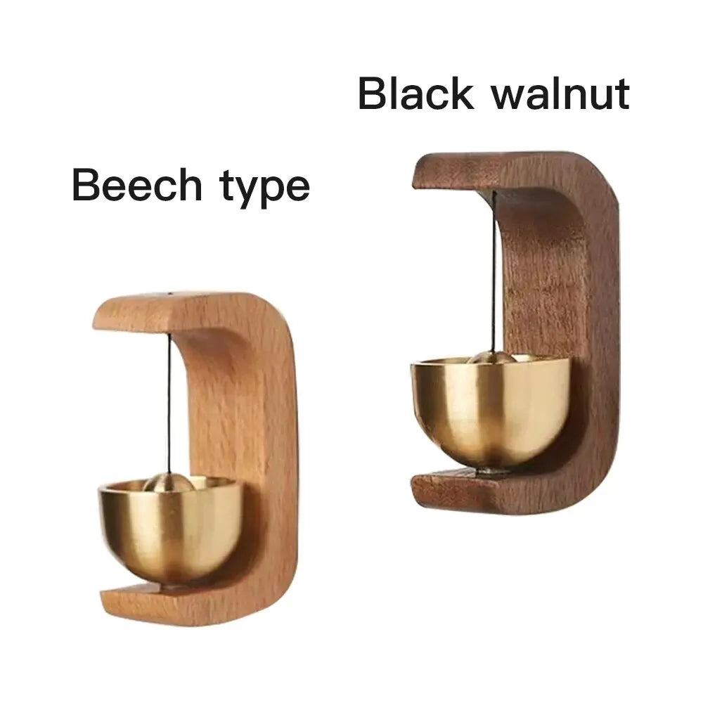Dopamine Wind-Bell Magnetic Inhalation Home Wind-Bell Beech Car into the Door to Remind the Bell Copper Bell Walnut Copper Ornam
