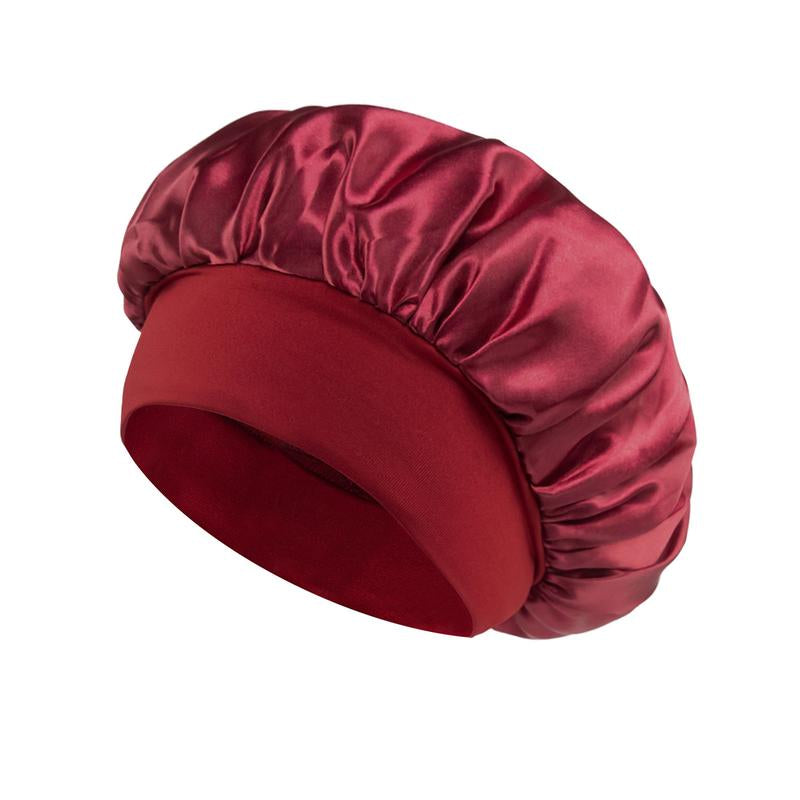 Luxury Satin Shower Cap with Adjustable Elastic Band