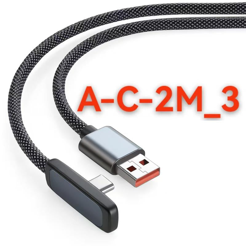 20W/30W PD Fast Charging Cable for Iphone 6-14 & Android Type-C Right Angle Design Braided Durable Data Transfer Cables