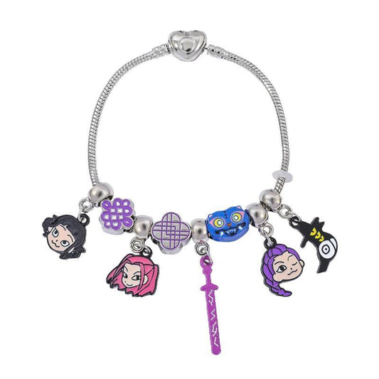 [Christmas Gift] DIY Kpop Demon Hunters-Inspired Charm Bracelet – Cute Anime Jewelry Gift for Daughter | Fashion Accessory for Kids & Adults | Tiktokshop Black Friday