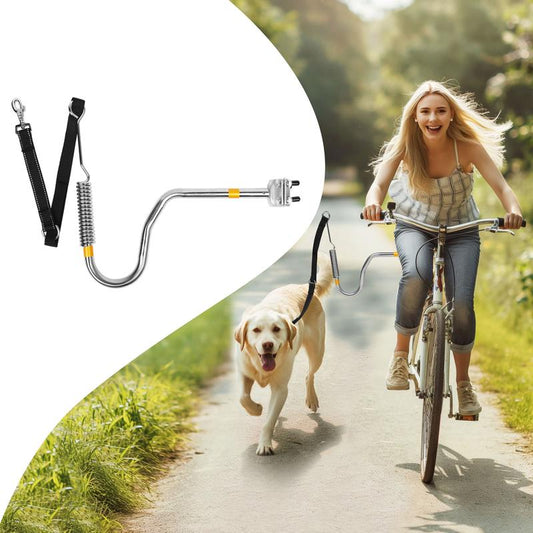 Heavy Duty Dog Bike Leash Attachment Hands Free Dog Bicycle Leash for Riding Exercising Cycling