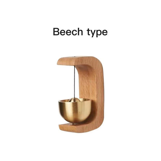 Dopamine Wind-Bell Magnetic Inhalation Home Wind-Bell Beech Car into the Door to Remind the Bell Copper Bell Walnut Copper Ornam