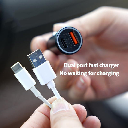 Car Charger with GPS Tracker Dual USB C PD Fast Charging 30W per Port Real Time Location anti Theft Device for Ios
