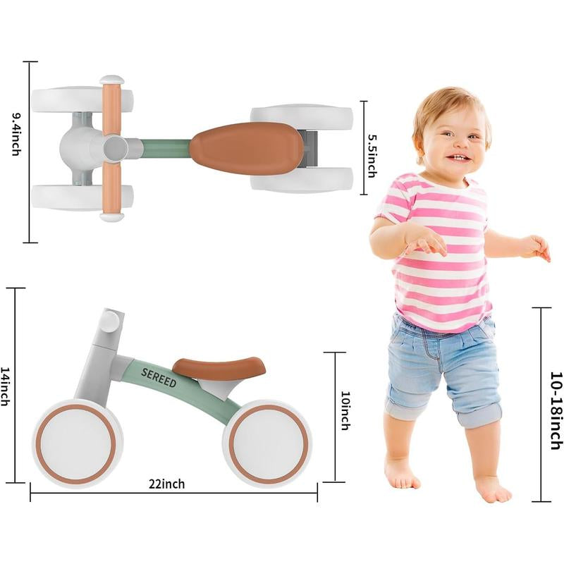 Baby Balance Bike for 1 Year Old Boys Girls 12-24 Month Toddler Balance Bike, 4 Wheels Toddler First Bike, First Birthday Gifts