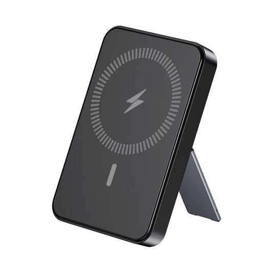 VIL Magnetic Wireless Portable Charger with Stand Foldable Power Bank 10000Mah 22.5W PD Fast Charging LED Display for Iphone 17/16/15/14 Series Compact Black USB Type-C Cable Smartphone Chargeable