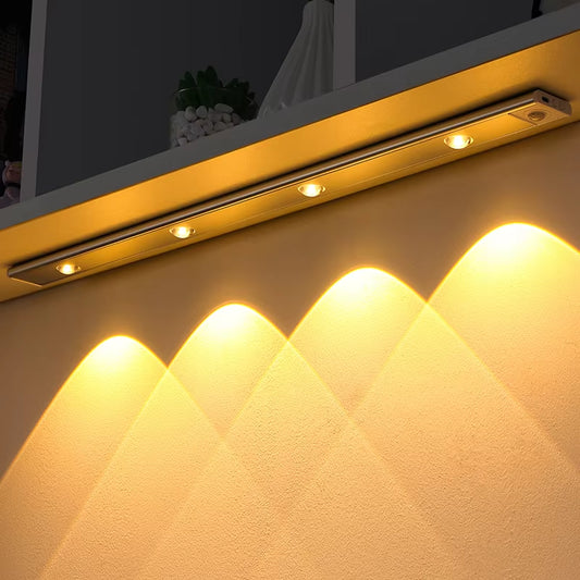 Motion Sensor Light LED Sensor Lamp Wireless Ultra Thin USB LED for Kitchen Cabinet Bedroom Wardrobe Indoor Lighting Night Light