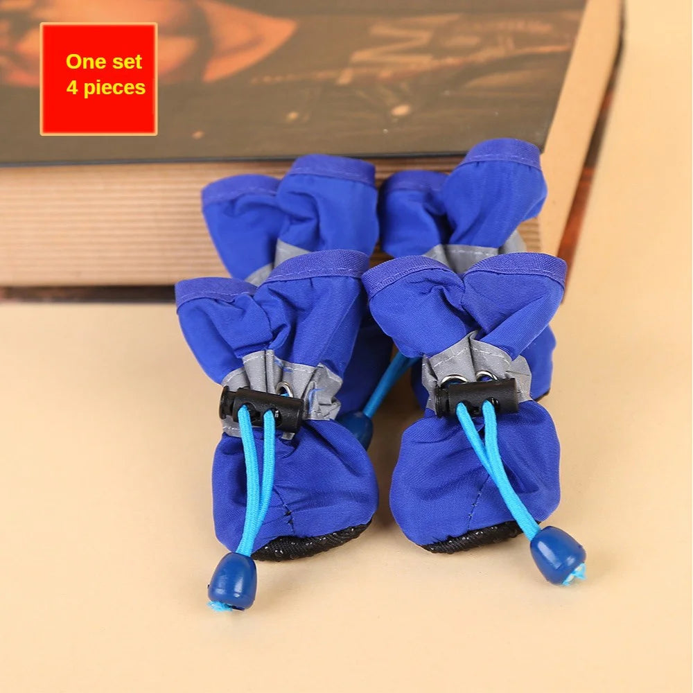 4Pcs Water-Resistant Dog Shoes for Small Dogs - Protect Your Pet'S Paws and Keep Them Dry,Outdoor Rain Boots for Dogs