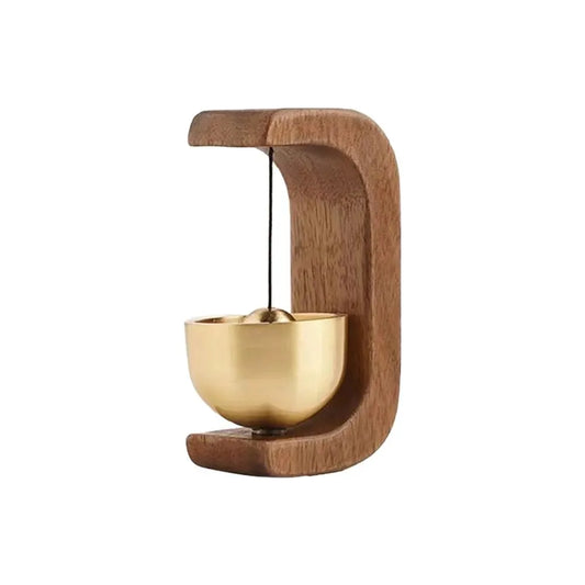 Dopamine Wind-Bell Magnetic Inhalation Home Wind-Bell Beech Car into the Door to Remind the Bell Copper Bell Walnut Copper Ornam